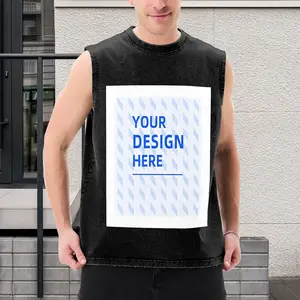 Men's Tank Top with Customizable Print, Loose Fit Vest in Heavyweight 230g Sweat-Absorbing Cotton, Stylish & Versatile