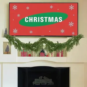 2/4Pcs 6Ft/9Ft Artificial Norfolk Pine Garland, Lifelike Faux Pine Greenery, Weatherproof Holiday Garland for Mantel, Staircase, Porch & Christmas Decoration