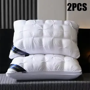 2 Piece Sleep Pillow Set Soft and Supportive Bed Pillow Luxury Hotel Collection Bed Pillows for Back Stomach or Side Sleepers