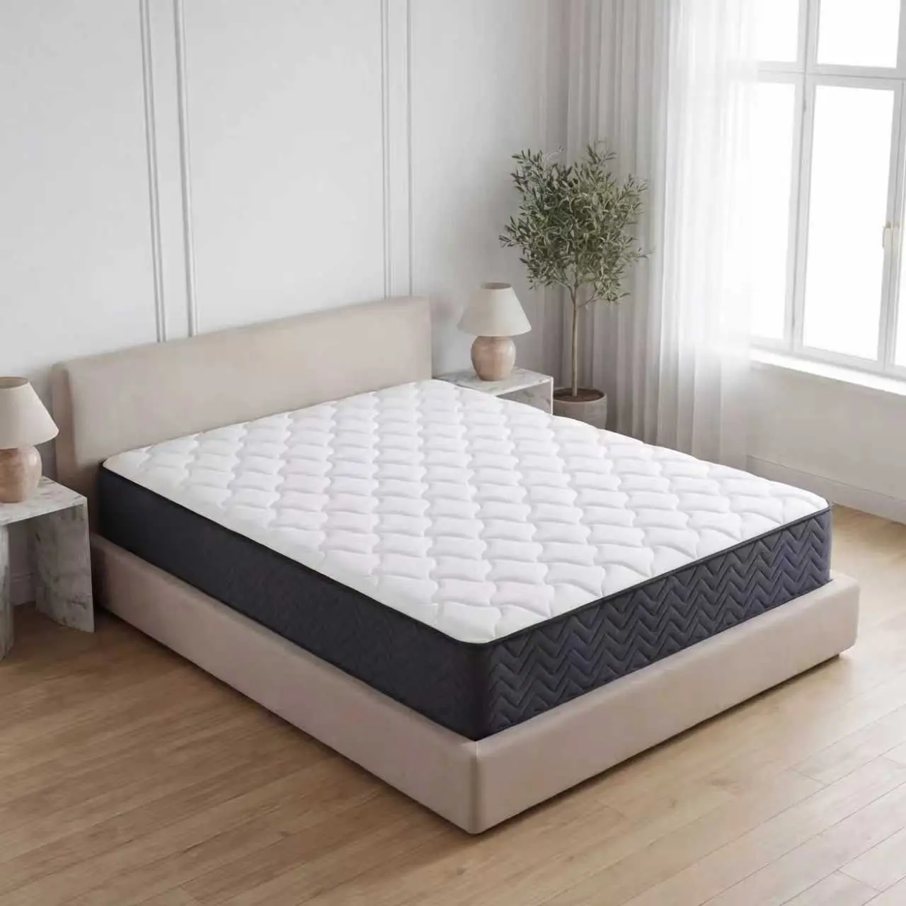 【Good Value】Hybrid Mattress - 12/14 in Twin, Full, Queen, King Sizes, Premium Memory Foam & Spring, Medium Firm, Lumbar Support, Ergonomic, Cotton, Anti-Allergic, Anti-Dust Mite, for Home & Hotels, Boxed Furniture Gift, Mattresses, Queen Mattresses