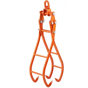 【Spotlight Day】VEVOR Timber Claw Hook, 28 inch 4 Claw Log Grapple for Logging Tongs, Swivel Steel Log Lifting Tongs, Eagle Claws Design with 2205 lbs/1000 kg Loading Capacity for Tractors, ATVs, Trucks, Forklifts