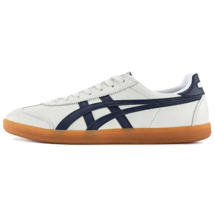 Onitsuka Tiger Tokuten Classic Sports Sneakers - Glacier Grey Peacoat, Leather Upper, Rubber Sole