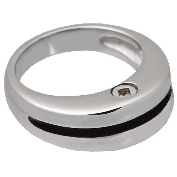 Memorial Gallery SSR205 size 12 Cremation Jewelry Premium Stainless Steel Zenith Ring- Size 12