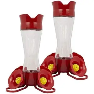 Perky-Pet 203CPBN-2 Glass Hummingbird Feeders for Outdoors with Perches, Ant Moat, Bee Guards - Pack of 2