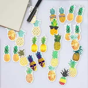 Stickers Pack 20 Pcs Summer Skateboard Bottle Aesthetic Pineapple Bike Guitar Water Car Laptop Colorful Vinyl Bumper Waterproof Luggage