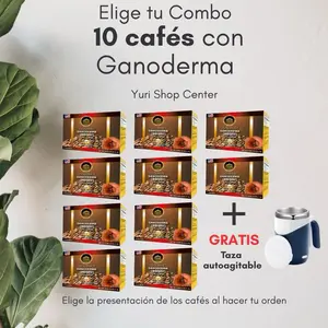 Yuri Shop Center Eternal Spirit Beauty Ganoderma Instant Coffee 4in1 Asian Beverage Sugar Flavor Natural Bean Light Roast with Reishi Mushroom Energy Boost