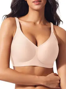 FZ-1/2PCS EssElegance Wirefree Bras for Women Full Coverage No Underwire Everyday Bras Comfortable Wireless Padded Jelly Bras