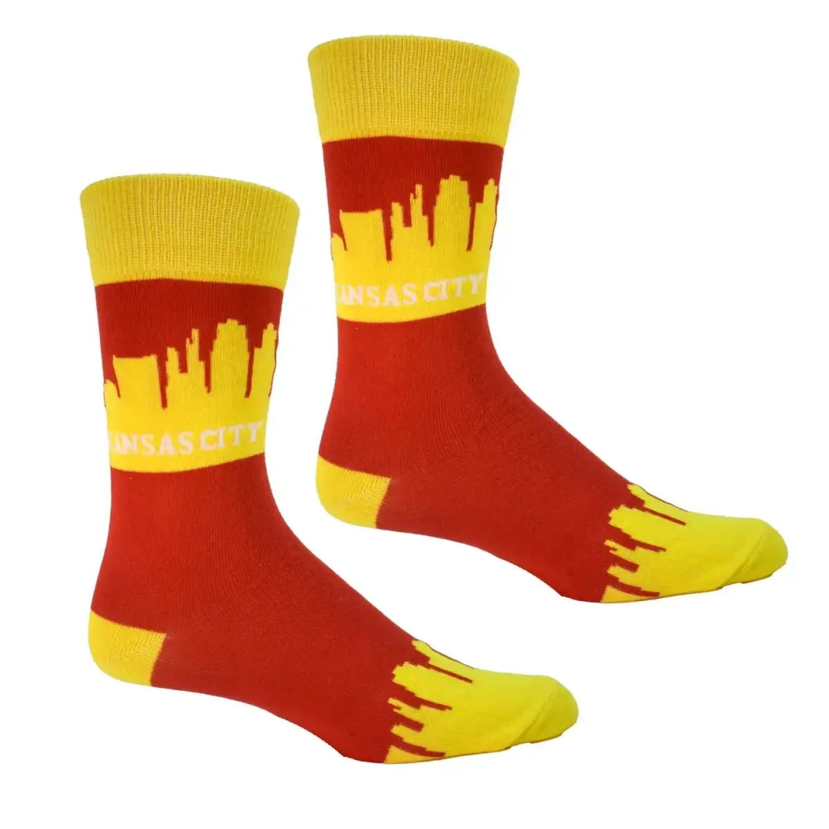 Kansas City Skyline Socks-Red