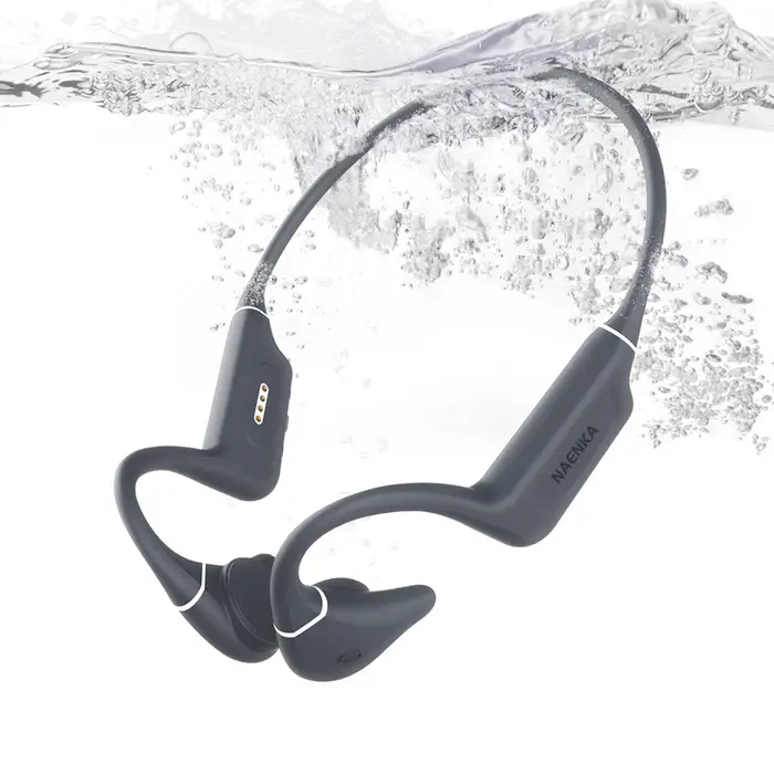 NANK Runner Diver2 Bone Conductor Headphones - Bluetooth 5.3 Audio, IP68 Rated Waterproof Dustproof, Open-Ear Wireless, 32G MP3 Player, CVC6.0 Inbuilt Mic, 180mAh Charging, 20kHz Support, Mobile & Camera Compatible for Swimming, Outdoor Sport, Mic Inbuilt