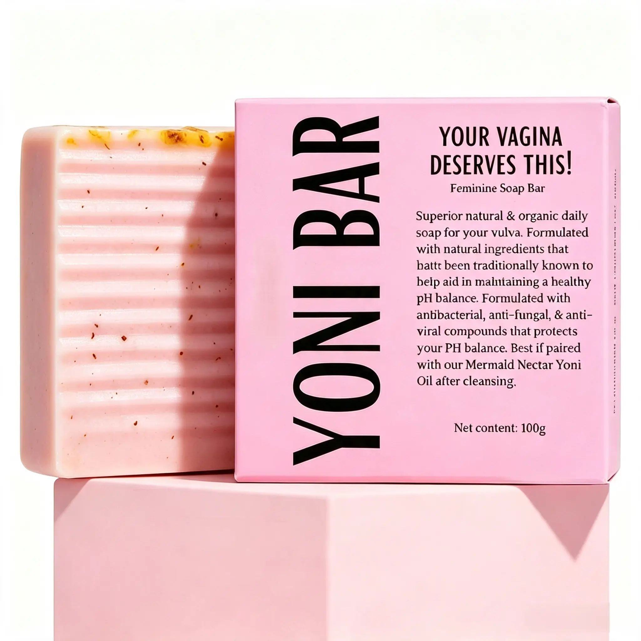 Premium Yoni Soap  – Natural pH Balance, Odor Control & Hydration, Organic Herbal Ingredients, Handmade & Vegan – Gentle Yet Effective for Daily Intimate Hygiene (100g)