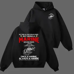 USMC Semper Fidelis Hoodie – Marine Corps Emblem, Marine Corps SHirt, Marine Corps Hoodie, USMC Shirt, Marine Corps Fan SHirt, Semper Fi Sweatshirt, Patriotic Pullover for Men, Gift for Men and Women