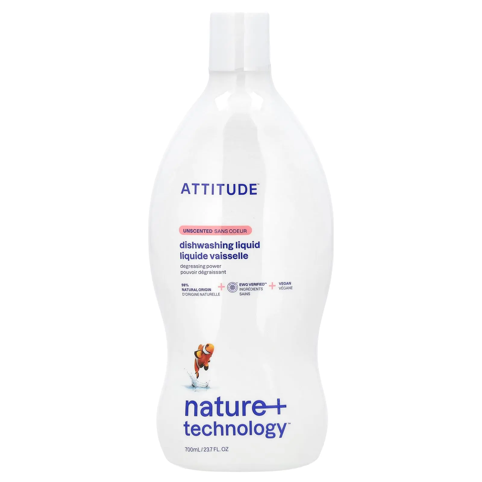 ATTITUDE Dishwashing Liquid, Unscented, 23.7 fl oz (700 ml) ATTITUDE Dishwashing Liquid, Unscented, 23.7 fl oz (700 ml)