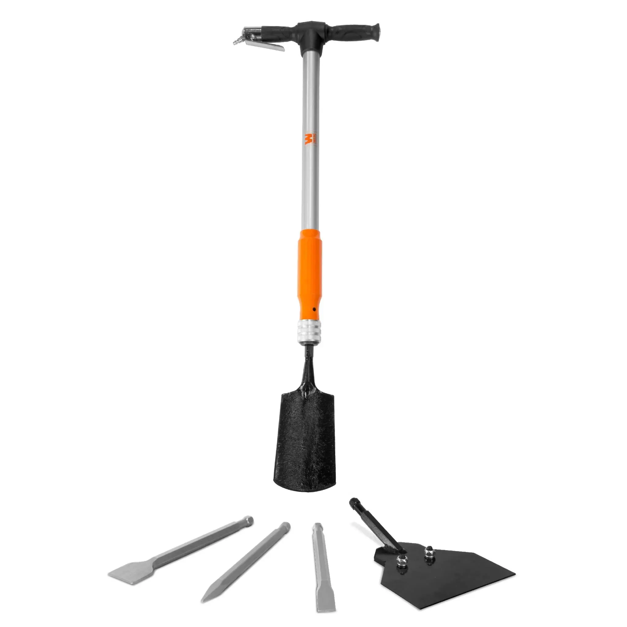 WEN 61635 5-in-1 Pneumatic Multi-Function Tool with Scraper, Shovel, Chisel Attachments for Construction, Landscaping, Remodeling, Demolishing Tasks & Easily Digging Holes