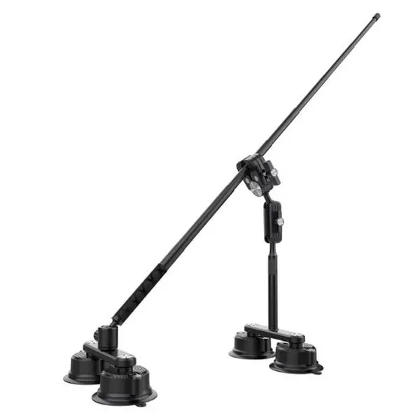 Boosted Racing 360 Camera Car Mount - Black, Adjustable Design, Suitable for Various Vehicles, Ideal for Photography and Video Filming