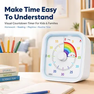 ONESHOW HOME Visual Countdown Timer 60 Minute Rainbow Timer with Silent Mode for Classroom Learning Study Time Mid Year Sale Deals For You