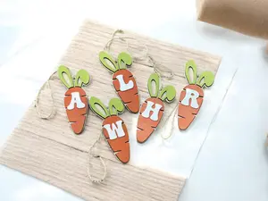 Carrot Easter Basket Decor Personalized Custom Easter Tag for Kids' First Easter Basket