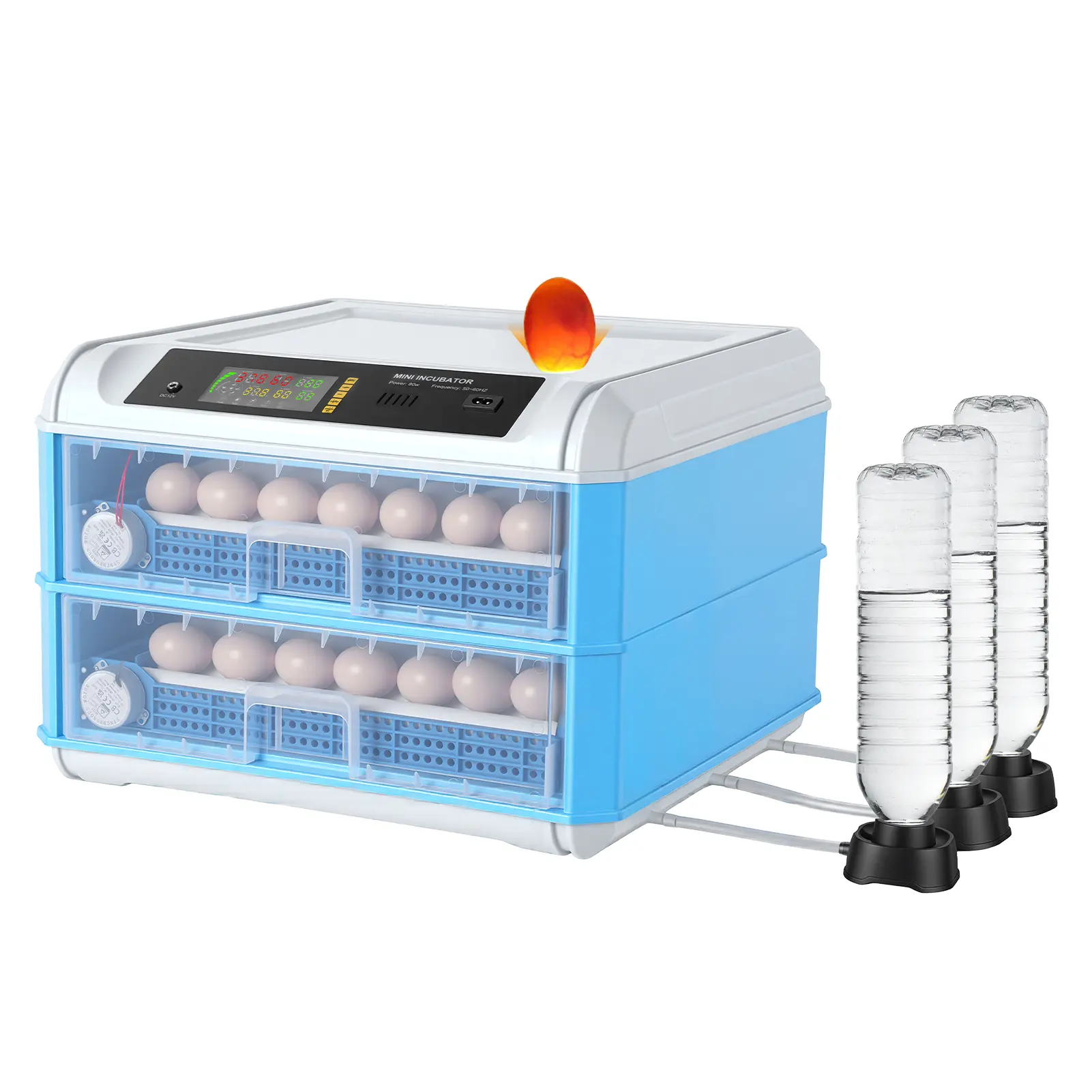 120-Capacity Automatic Egg Incubator for Hatching, Large Poultry Hatcher with Automatic Egg Turning, Temperature Control for Chicken, Duck