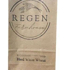 Hard White Wheat Berries Organic Regenerative Bread Flour - 5 Pound Bag USA Grown & Regeneratively Farmed Baking Ingredients + Regen Farmhouse brand