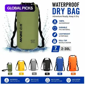 Outdoor Sports Waterproof Dry Bag, 2L/5L/10L/15L/20L/25L/30L Multi-Color Waterproof Bag, Durable Fabric Travel Bag for Swimming, Beach, Rowing and Hiking, Dry Bags Waterproof #GLOBAL PICKS