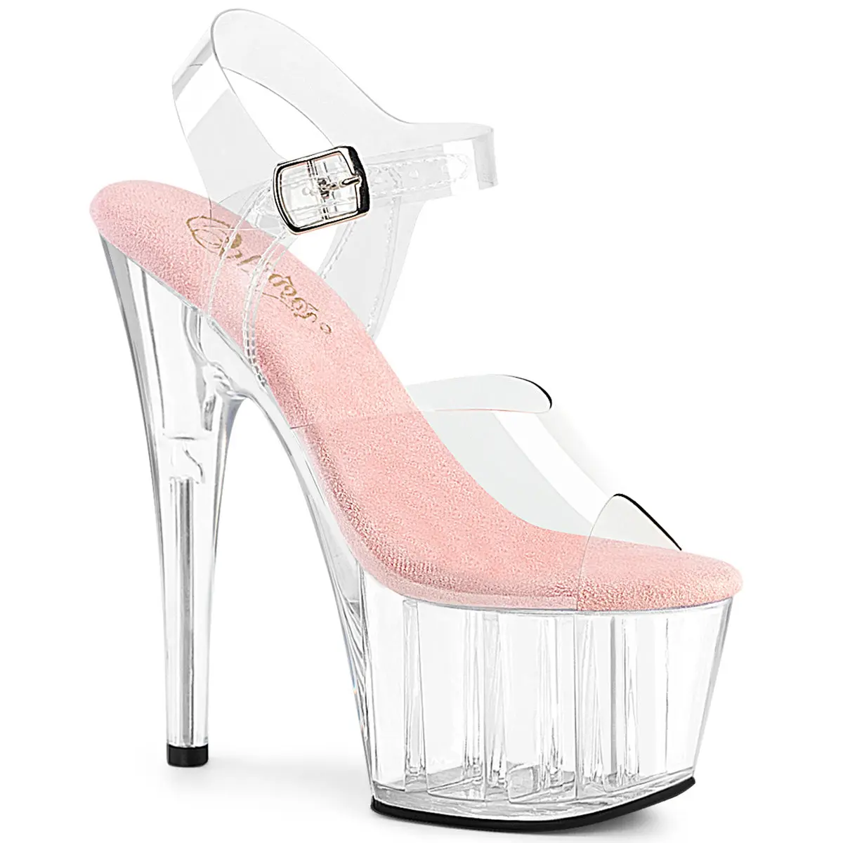 Pleaser Adore-708 Women's Chic Platform Heels Sandals, Classy Ankle Strap High-Heel Footwear for Bold Impression
