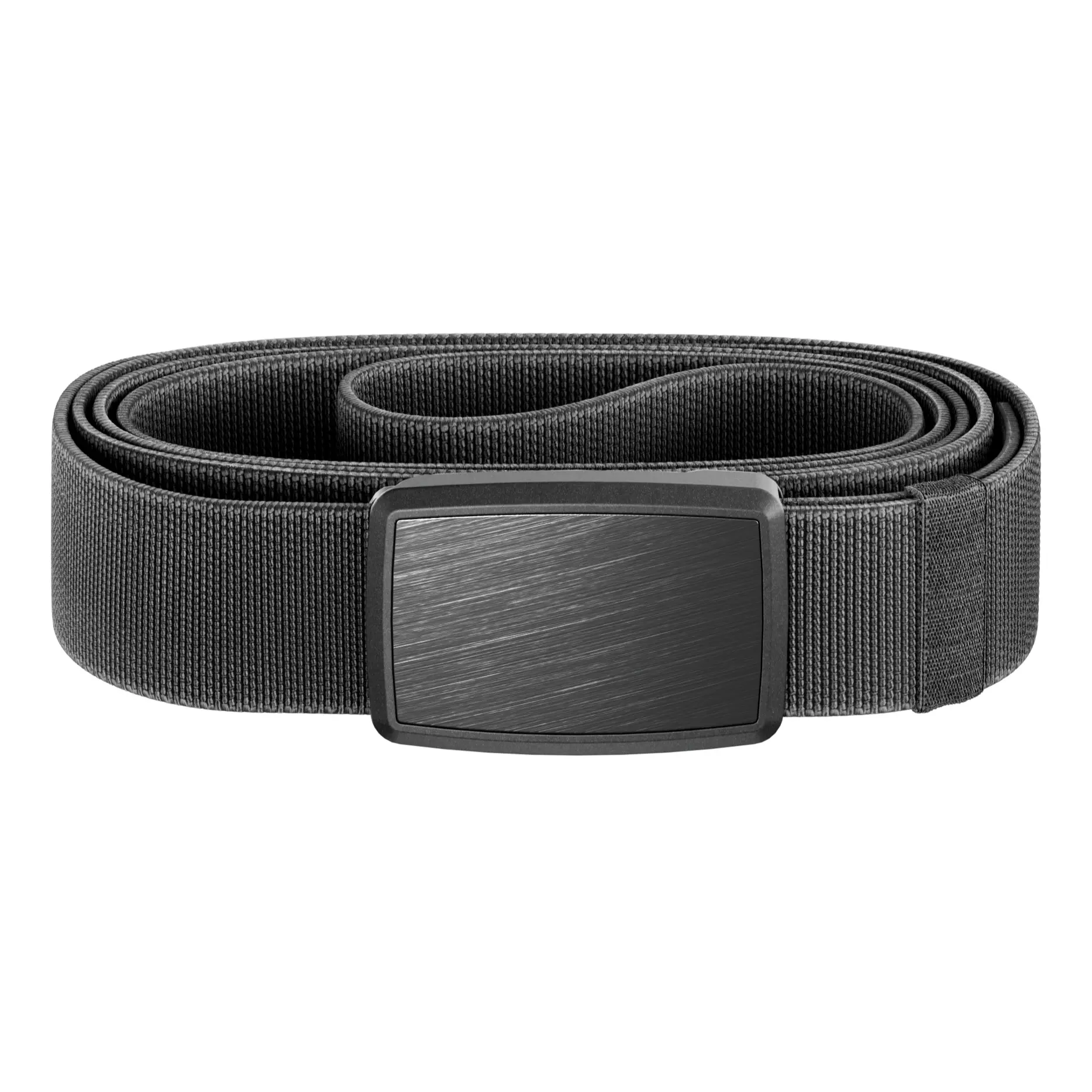 Groove Belt Low Profile – Stretch Belt for Women & Men, Magnetic Buckle, Comfortable All-Day Fit – Deep Stone Grey / Gun Metal