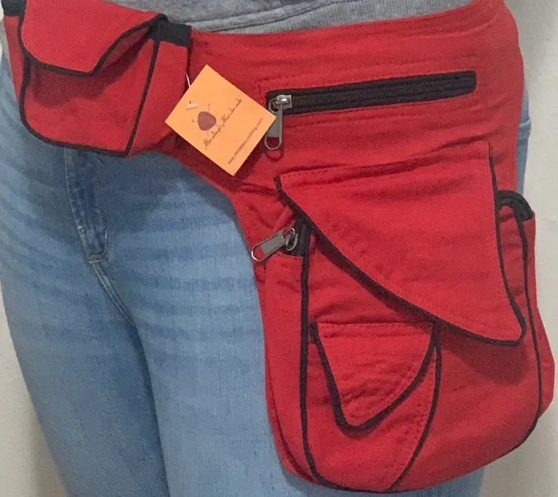 Handmade Cotton Belt Bag Fair Trade Festival Hip Pack