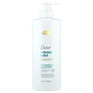 Dove Calming Relief, Anti-Dandruff 2 in 1 Shampoo + Conditioner, 18 fl oz (532 ml) Dove Calming Relief, Anti-Dandruff 2 in 1 Shampoo + Conditioner, 18 fl oz (532 ml)