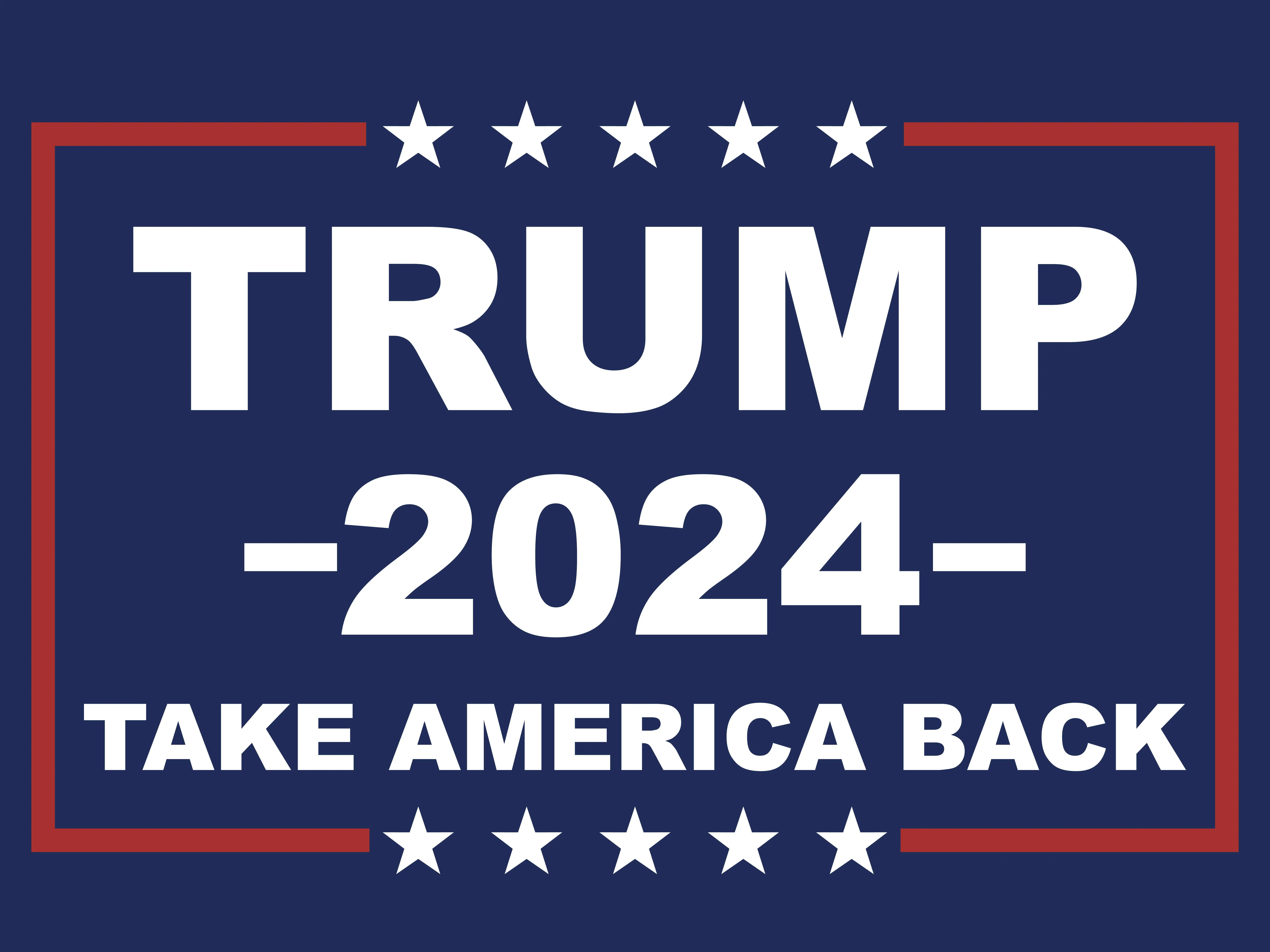 iNeedMyBanner - Coroplast Indoor/Outdoor Yard Sign - 24" x 18" with stake - Trump 2024 Signs
