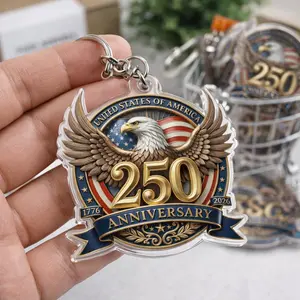 250th Anniversary USA Keychain, Patriotic Eagle Acrylic Keychain, 1776–2026 Keepsake Gift