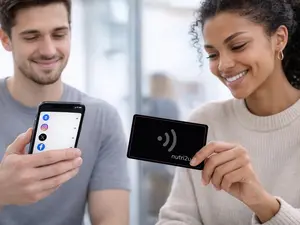 Nutri2u Card - Rectangular Matte Finish for Easy Storage & Soft Touch - Maximum Scanning Capacity with Compatible Devices - Download & Modify App for Enhanced Contact Sharing