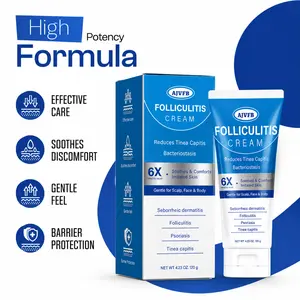 AJVFB Folliculitis Cream 120g – Plant-Based Alcohol-Free Skin Moisturizer for Scalp, Face & Body – Soothes Folliculitis, Keratosis Pilaris & Rough Bumpy Skin – Helps Relieve Irritation, Dryness & Supports Healthy Hair Follicles