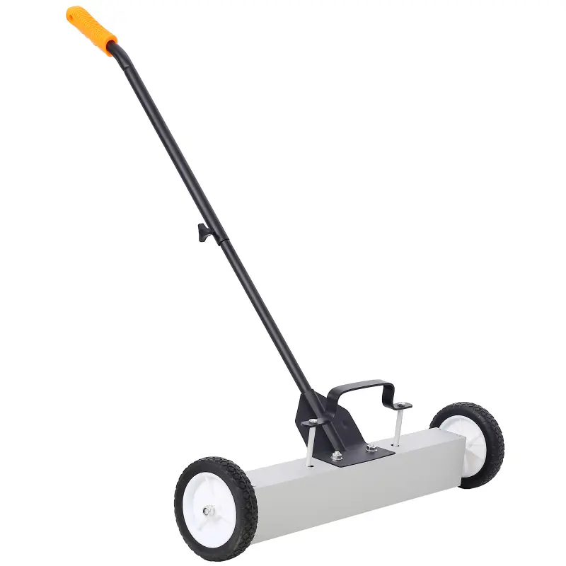 24-36'' Rolling Magnetic Pick-Up Sweeper, Heavy Duty Push-Type with Release, for Nails Needles Screws Collection,30-100 Pound Capacity