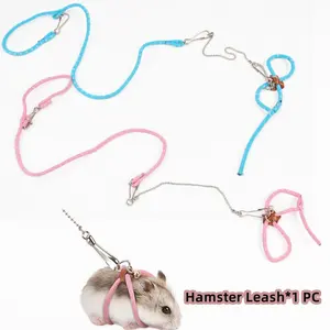 Hamster Leash Anti-Bite Mouse Rope, Small Pet Walking No Pull Harness, Daily Use Accessory for Hamsters, Cute and Practical Design