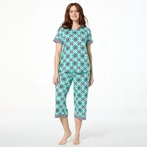 Comfort Code 2-piece Peached Jersey Knit Twin-Print PJ Set