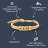 AS099 Personalized Multi‑Name Bead Bracelet for Men, Custom Gold Bracelet for Dad with Kids Name, Personalize Daddy Bracelet, Meaningful Keepsake Gift for Husband, Grandpa, Brother, Son, Anniversary Birthday Gifts Christmas Gift