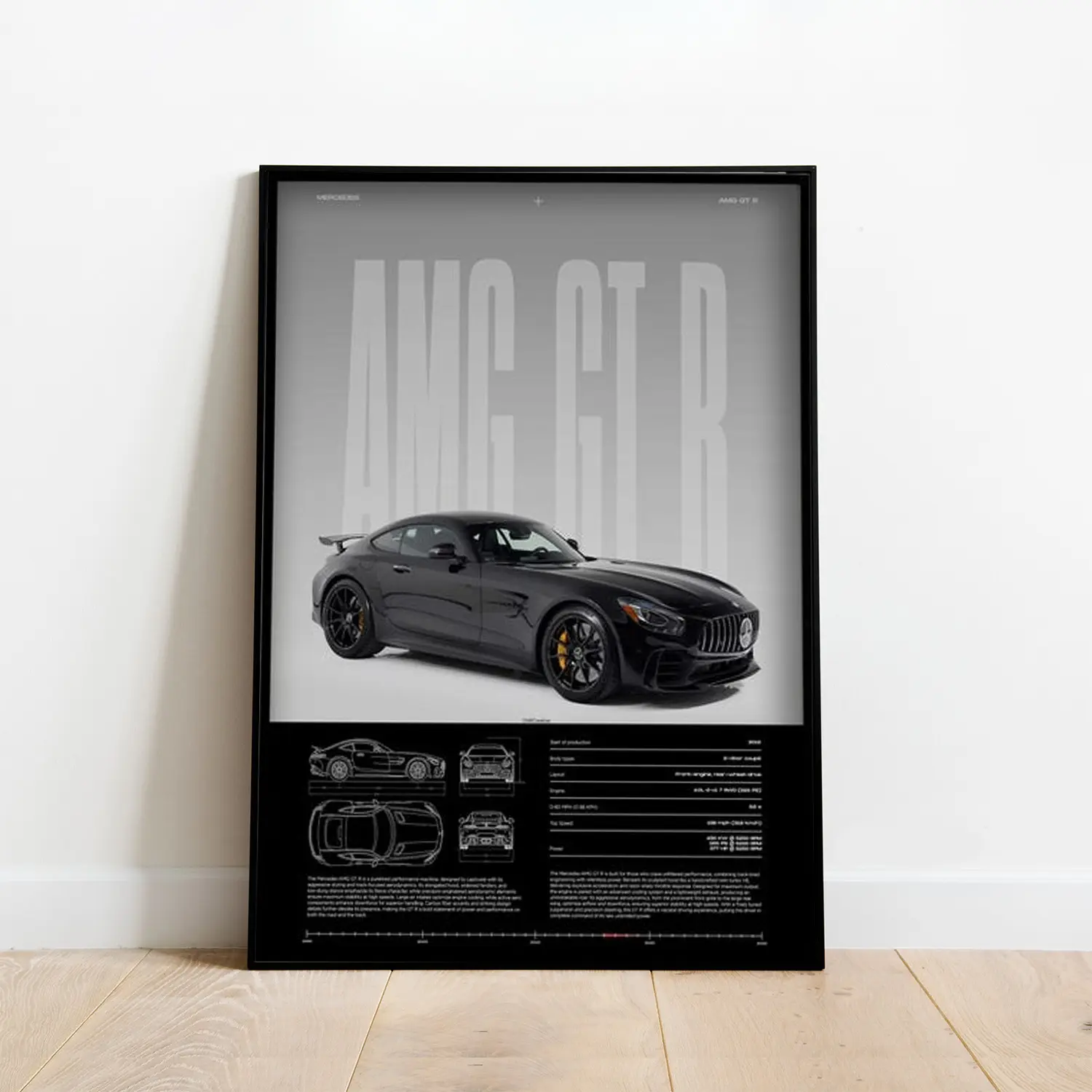 Mercedes-AMG GT R Print| Hyper Car Poster, Product without frame Decor Gift