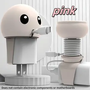 Cute Silicone Portable Charger Case with Anti-Fold Design, Travel Friendly Cable Organizer for Smartphones Tablets Cameras