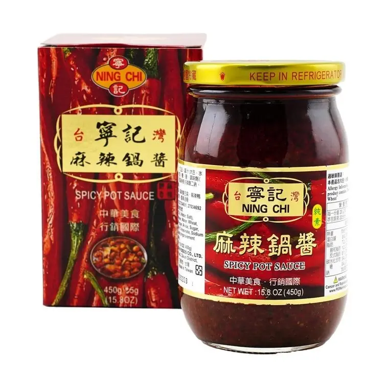 Ning Chi Spicy Flavor Hot Pot Sauce, Versatile Hot Pot Dip - 448g
