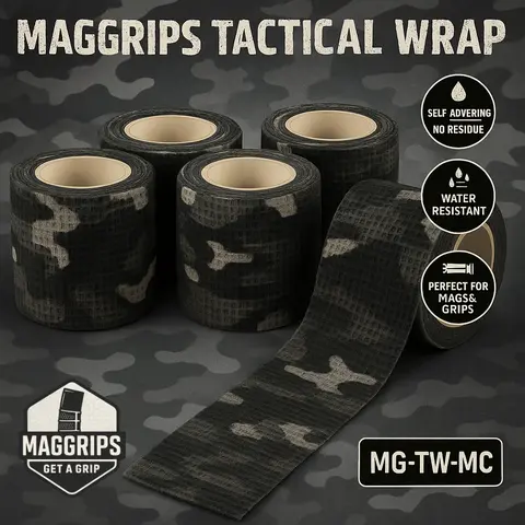 MagGrips Tactical Wrap 5-Roll Pack Self-Adhesive No Residue Water-Resistant Grips & Accessories
