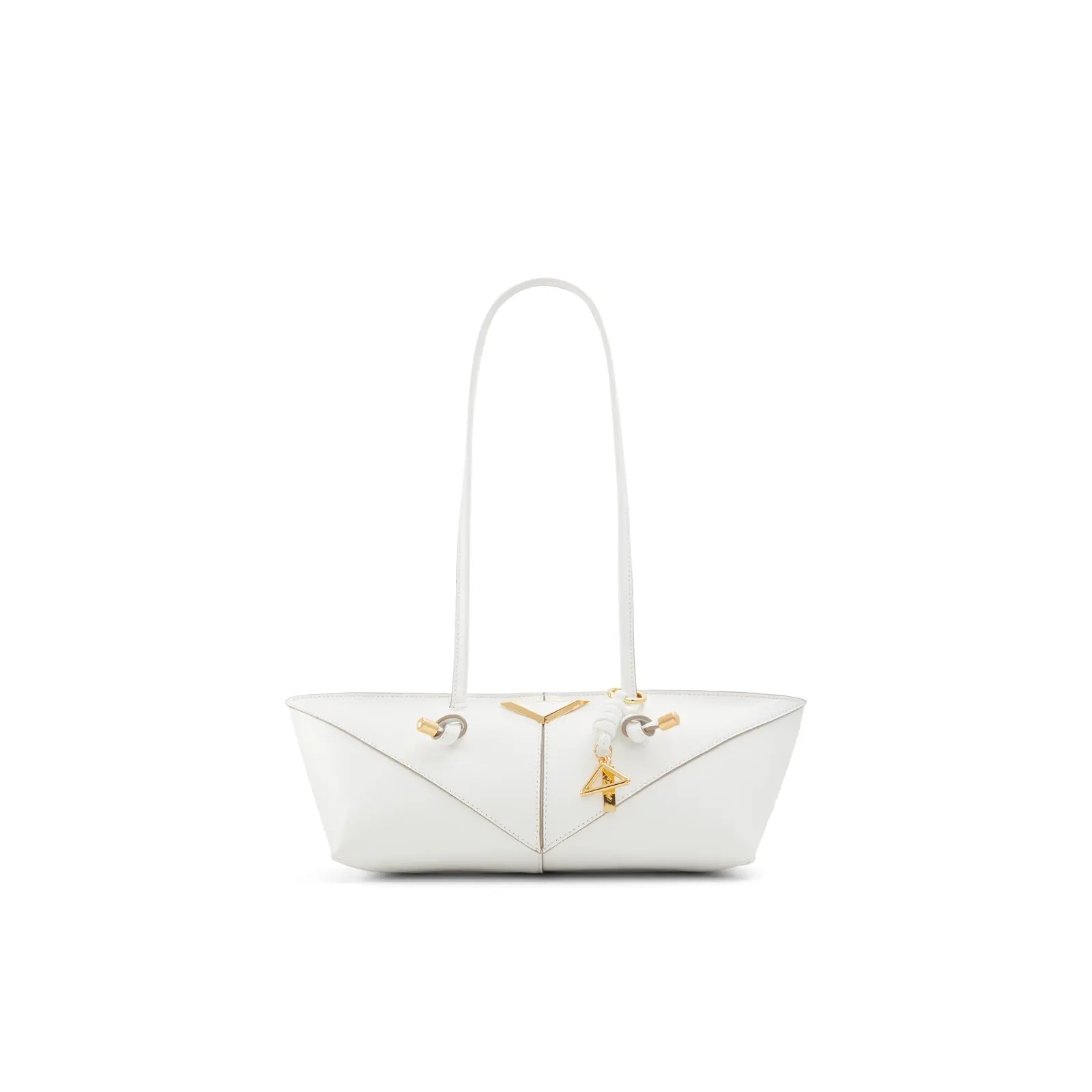 ALDO White Shoulder Bag with Gold Details