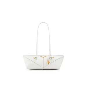 ALDO White Shoulder Bag with Gold Details