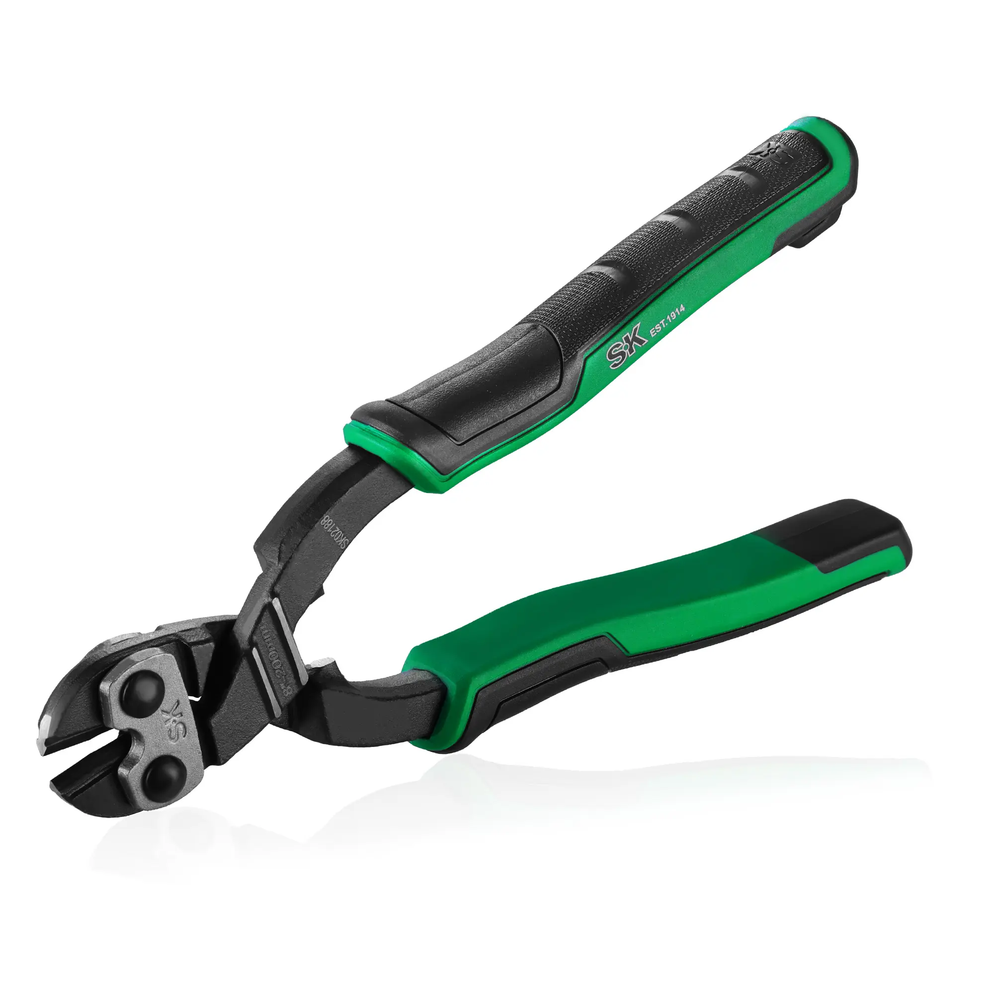 #fathersdaygift SK 8-Inch Mini Bolt Cutter, Small Heavy Duty Wire Cutters, Premium Cr-V Construction with Anti-Slip Grip, Hardened Recess Jaw Design for Cables, Small Screws and Thin Bolts