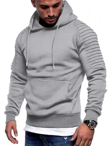 B Mens Hoodie Sweatshirts Casual Drawstring Hoodies Fashion Hooded Collar Athletic Pullover with Pocket