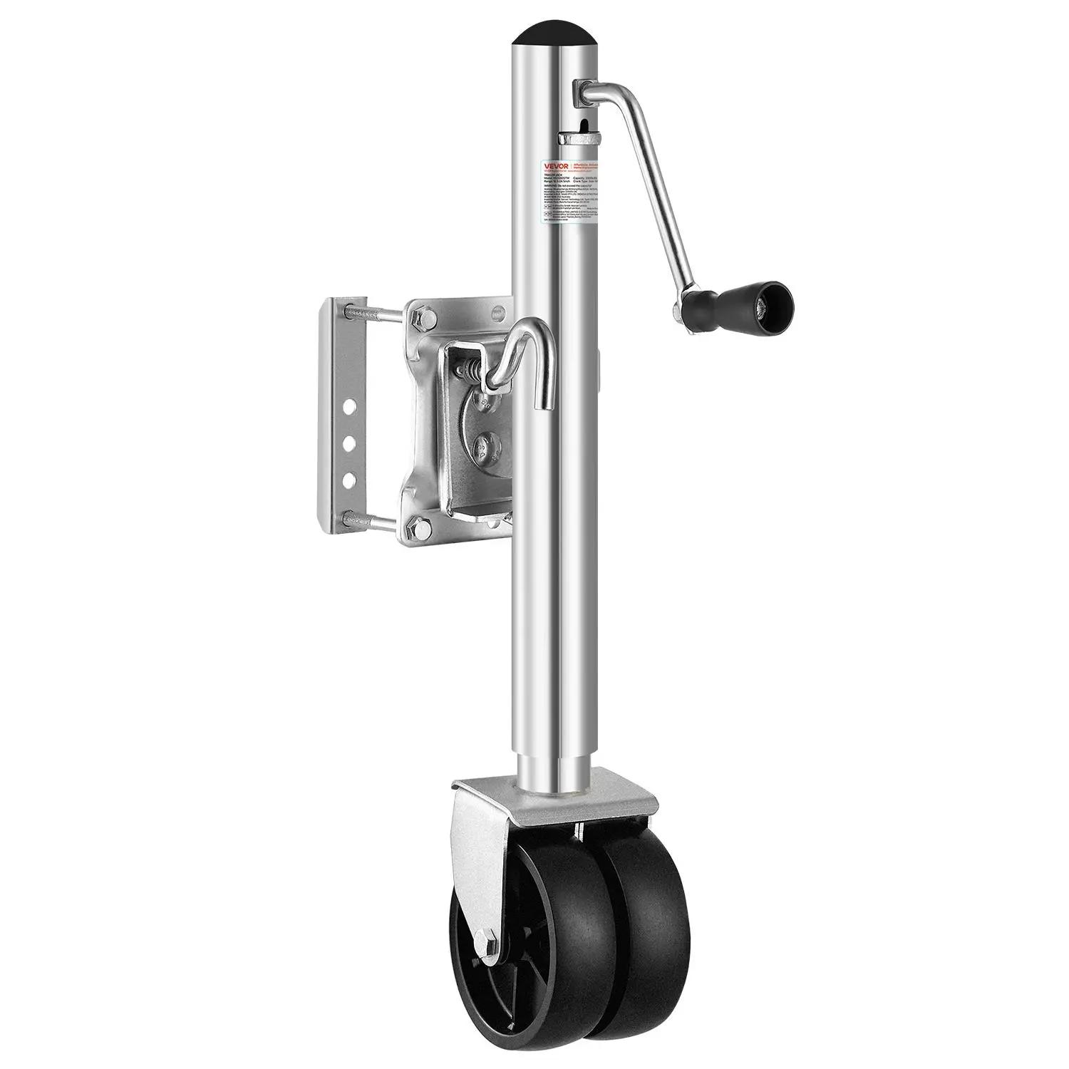 【summerfinds】VEVOR Trailer Jack with Wheel, 2000 lbs Load Capacity, Heavy Duty Swivel Boat Trailer Jack with PP Single Wheel & Ergonomic Handle, 12-inch Lift, Fit for RVs, Boats, Horse Trailers, Utility Trailers,car accessories