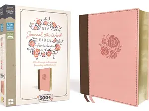 NIV, Journal the Word Bible for Women, Leathersoft, Brown/Pink, Red Letter, Comfort Print: 500+ Prompts to Encourage Journaling and Reflection Imitation Leather – October 16, 2018