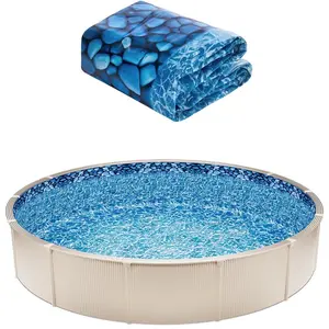 Father's Day Gift VEVOR 24-ft Round Above Ground Pool Liner, Overlap Pool Liners, Standard Gauge Vinyl, 48-to-54inch Wall Height, Designed for Steel Sided Above-Ground Swimming Pools