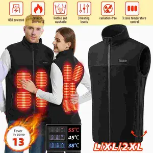 13-Zone Electric Heated Vest - High-Capacity USB-Powered Warmth for Men and Women, Ideal for Winter Outdoors