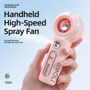 New 2026 handheld misting fan, portable USB rechargeable mini fan, 3 adjustable speeds, providing a faster cooling experience, suitable for summer, travel, and outdoor activities,