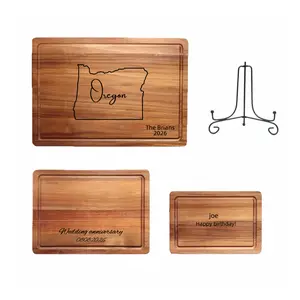 Personalized state-shaped and named date platters, carved wooden cutting boards, custom cheese boards as gifts, Mother's Day gifts, gifts for occasions, housewarming gifts, wedding gifts, Valentine's Day gifts