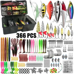 Professional Multi-Piece Fishing Lure Kit, Layered Tackle Box Included, Essential Fishing Equipment for Anglers